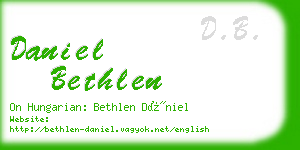 daniel bethlen business card